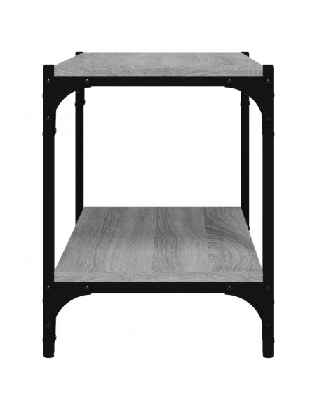 Mobile TV Grigio Sonoma 60x33x41 cm Legno Multistrato e Acciaio