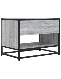 Mobile TV Grigio Sonoma 61x40x46 cm Legno Multistrato e Metallo
