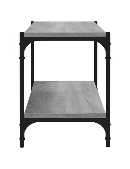 Mobile TV Grigio Sonoma 80x33x41 cm Legno Multistrato e Acciaio