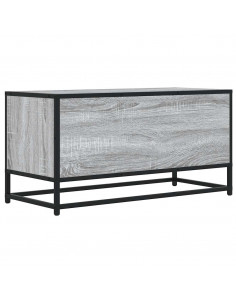 Mobile TV Grigio Sonoma 80x34,5x40 cm Legno Multistrato Metallo