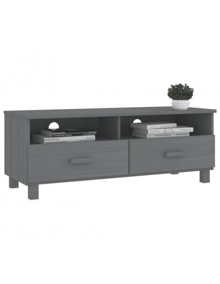 Mobile TV HAMAR Grigio Scuro 106x40x40 cm in Legno di Pino