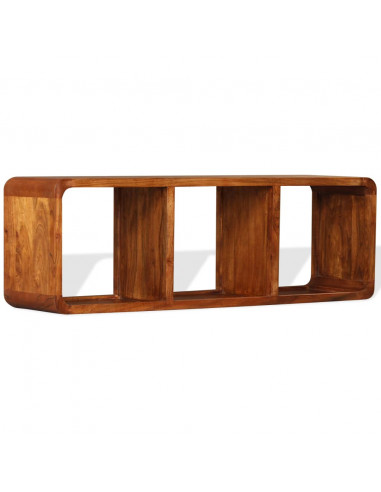 Mobile TV in Legno Massello con Finitura Ambra 120x30x40 cm