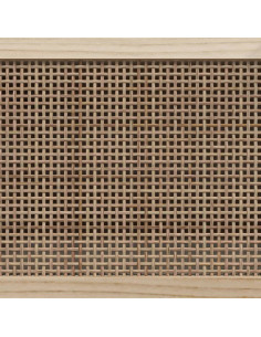 Mobile TV Marrone 105x30x40 cm Massello Pino e Rattan Naturale