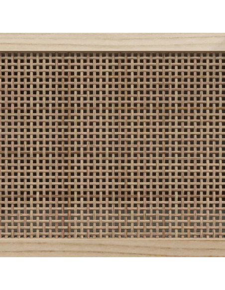 Mobile TV Marrone 105x30x40 cm Massello Pino e Rattan Naturale