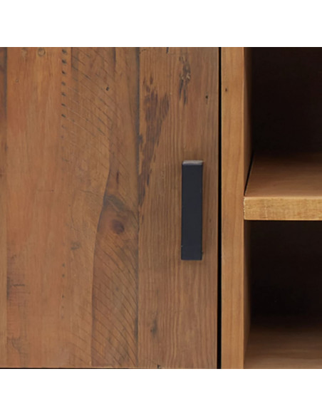 Mobile TV Marrone 110x35x48 cm in Legno Massello di Pino