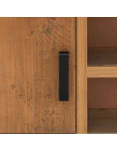 Mobile TV Marrone 90x30x40 cm in Legno Massello di Pino