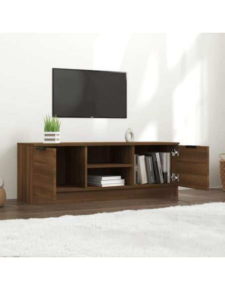 Mobile TV Marrone Rovere 102x35x36,5 cm in Legno Multistrato