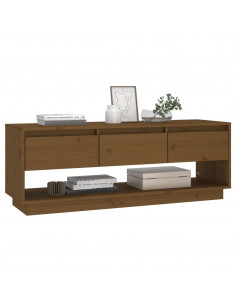 Mobile TV Miele 110,5x34x40 cm in Legno Massello di Pino