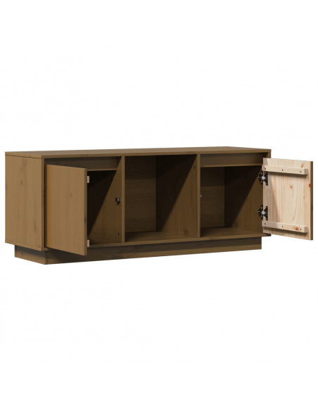 Mobile TV Miele 110,5x35x44 cm in Legno Massello di Pino
