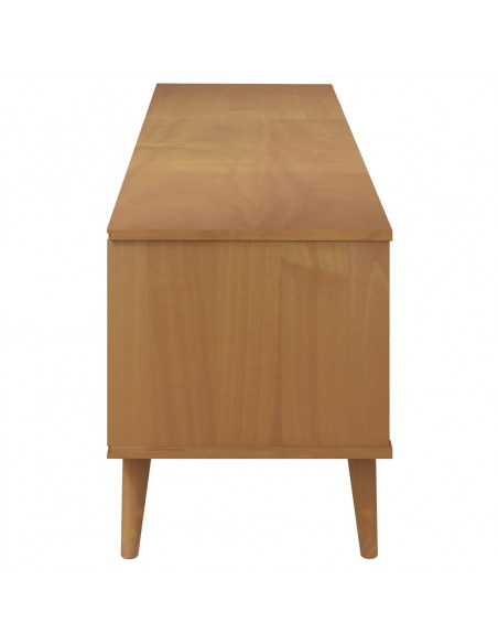 Mobile TV MOLDE Marrone 158x40x49 cm in Legno Massello di Pino