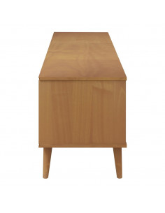 Mobile TV MOLDE Marrone 158x40x49 cm in Legno Massello di Pino