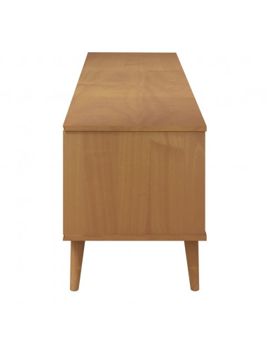 Mobile TV MOLDE Marrone 158x40x49 cm in Legno Massello di Pino