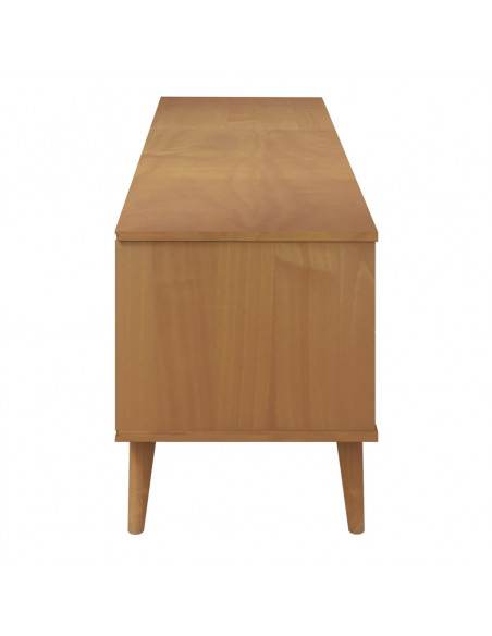 Mobile TV MOLDE Marrone 158x40x49 cm in Legno Massello di Pino