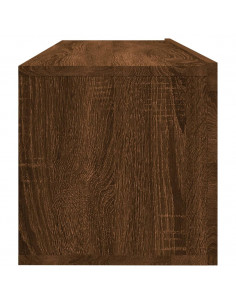Mobile TV Muro Rovere Marrone 100x30x30cm Legno Ingegnerizzato