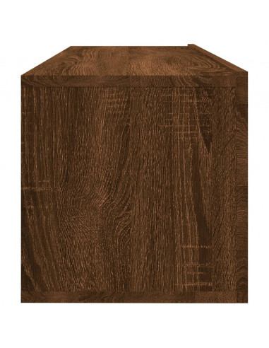 Mobile TV Muro Rovere Marrone 100x30x30cm Legno Ingegnerizzato