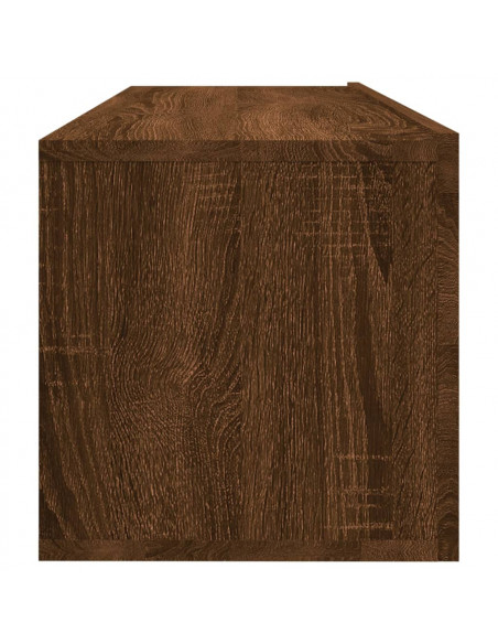 Mobile TV Muro Rovere Marrone 100x30x30cm Legno Ingegnerizzato