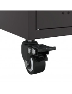 Mobile TV Nero 100,5x39x43,5 cm in Acciaio Laminato a Freddo