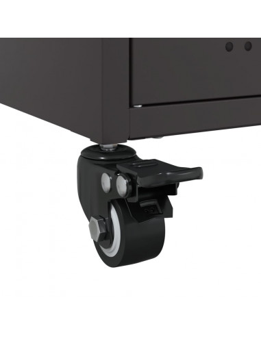 Mobile TV Nero 100,5x39x43,5 cm in Acciaio
