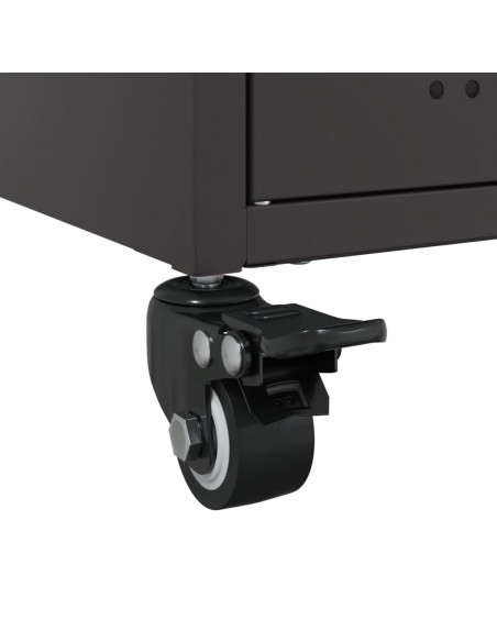 Mobile TV Nero 100,5x39x43,5 cm in Acciaio