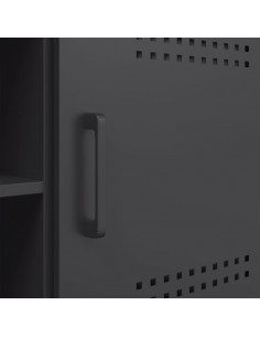 Mobile TV Nero 100,5x39x50,5 cm in Acciaio