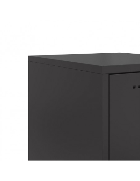 Mobile TV Nero 100,5x39x60,5 cm in Acciaio