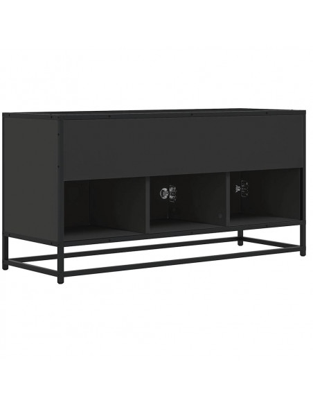 Mobile TV Nero 100x35x50 cm in Truciolato e Metallo