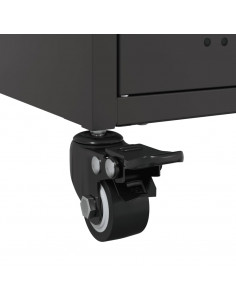 Mobile TV Nero 68x39x43,5cm in Acciaio Laminato a Freddo