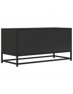 Mobile TV Nero 80x34,5x40 cm in Truciolato Metallo