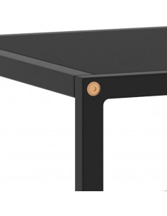 Mobile TV Nero con Vetro Nero 120x40x40 cm