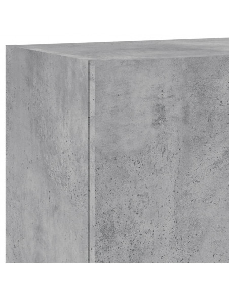 Mobile TV Parete Grigio Cemento 40,5x30x90 cm Legno Multistrato