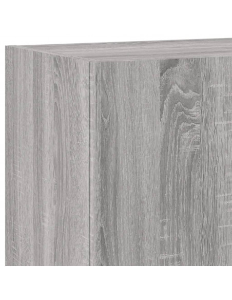 Mobile TV Parete Grigio Sonoma 40,5x30x90 cm Legno Multistrato