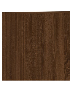 Mobile TV Parete Rovere Marrone 40,5x30x102cm Legno Multistrato