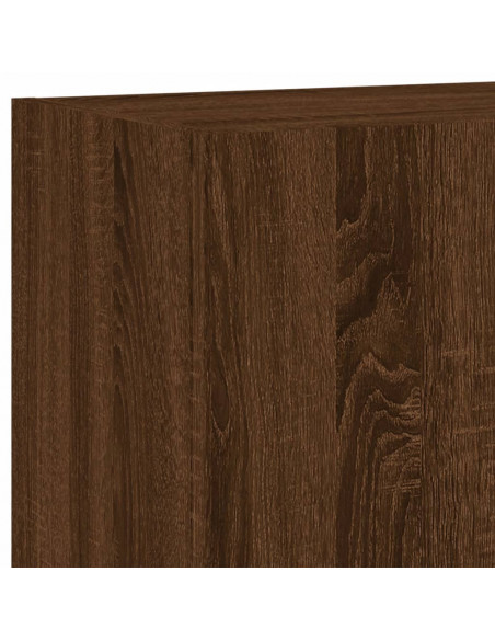 Mobile TV Parete Rovere Marrone 40,5x30x90 cm Legno Multistrato