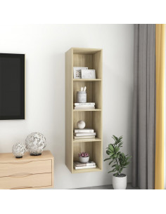 Mobile TV Parete Rovere Sonoma 37x37x142,5cm Legno Multistrato