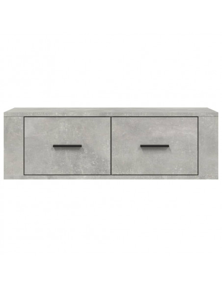 Mobile TV Pensile Grigio Cemento 80x36x25 cm Legno Multistrato