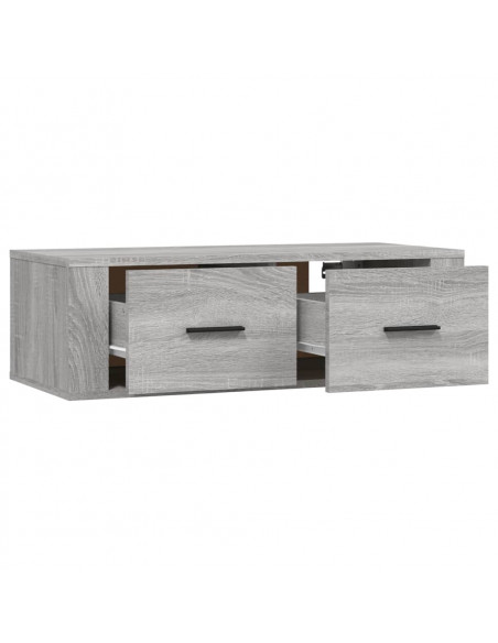 Mobile TV Pensile Grigio Sonoma 80x36x25cm in Legno Multistrato