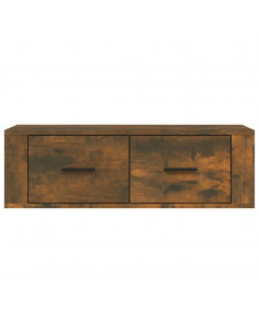 Mobile TV Pensile Rovere Fumo 80x36x25 cm in Legno Multistrato