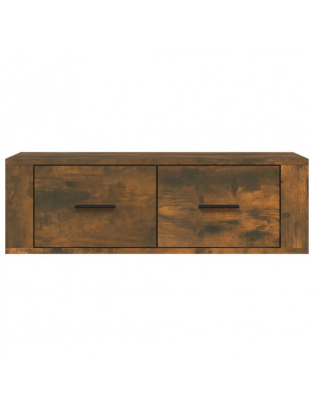 Mobile TV Pensile Rovere Fumo 80x36x25 cm in Legno Multistrato