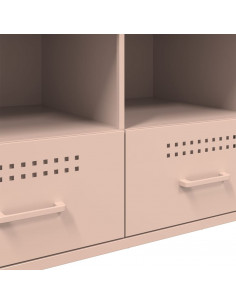 Mobile TV Rosa 100,5x39x50,5 cm in Acciaio Laminato a Freddo