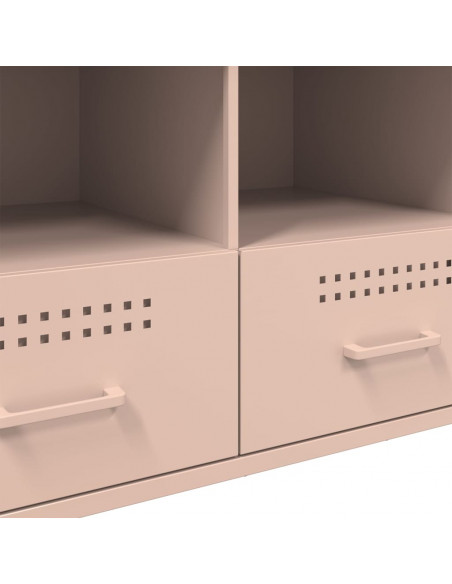 Mobile TV Rosa 100,5x39x50,5 cm in Acciaio Laminato a Freddo