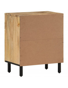 Comodino 50x33x60 cm in Legno Massello di Mango 2