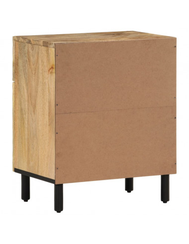 Comodino 50x33x60 cm in Legno Massello di Mango