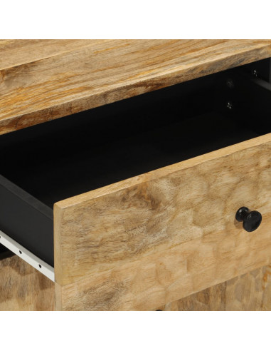 Comodino 50x33x60 cm in Legno Massello di Mango