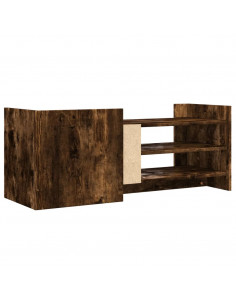 Mobile TV Rovere Fumo 100x35x40 cm in Legno Multistrato