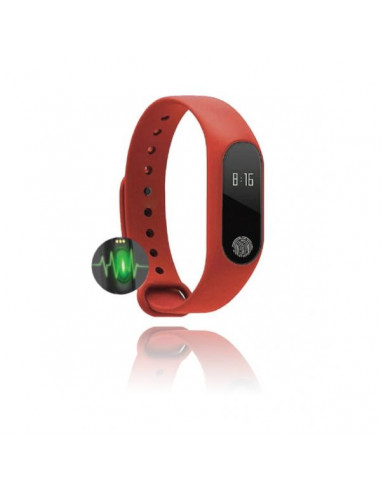 GOCLEVER SMART BAND MAXFIT BASIC OLED Braccialetto per rilevamento di attività 1,07 cm (0.42") IP67 Nero, Rosso