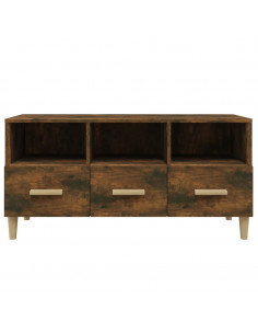 Mobile TV Rovere Fumo 102x36x50 cm in Legno Multistrato