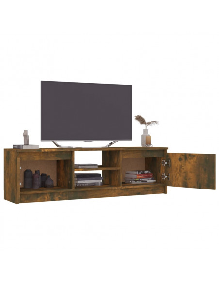 Mobile TV Rovere Fumo 120x30x35,5 cm in Legno Multistrato