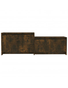 Mobile TV Rovere Fumo 146,5x35x50 cm in Truciolato