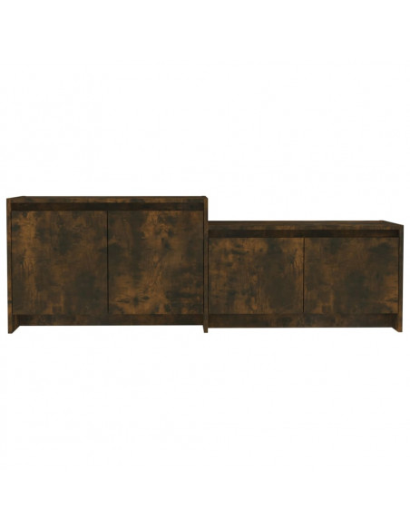 Mobile TV Rovere Fumo 146,5x35x50 cm in Truciolato