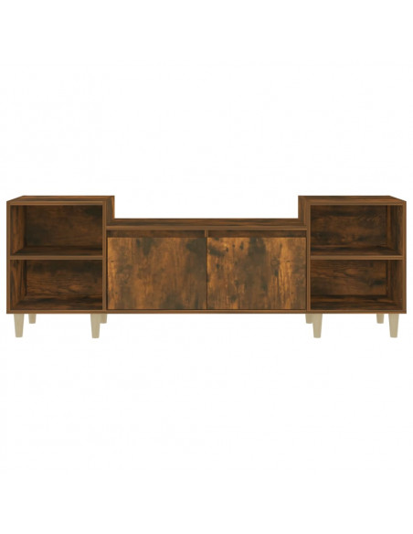Mobile TV Rovere Fumo 160x35x55 cm in Legno Multistrato